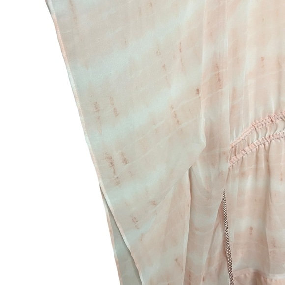 LANE BRYANT PINK TYE-DYE BATHING SUIT COVER-UP BLOUSE W/ADJUSTABLE WAIST 26/28 - Picture 2 of 9